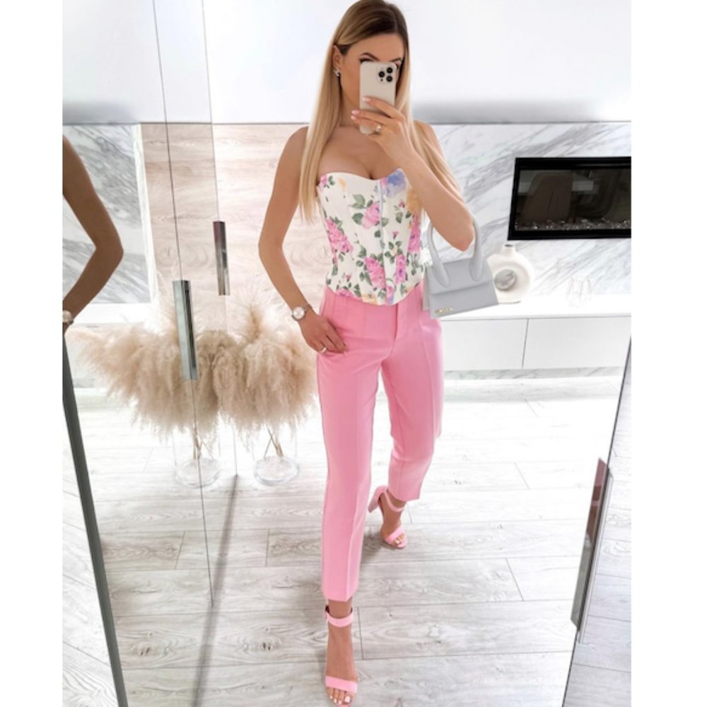 BLOGGER'S FAVE! Zara Floral Corset Top Sz XS, S, M, L NWT - Picture 9 of 17